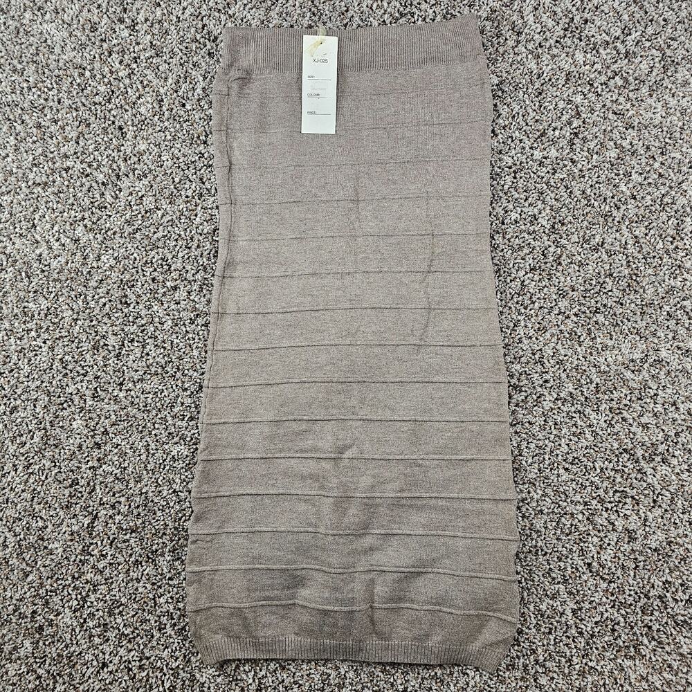 LA U-Lead Womens Sz S Mini Strapless Dress Bodycon Taupe Color NEW